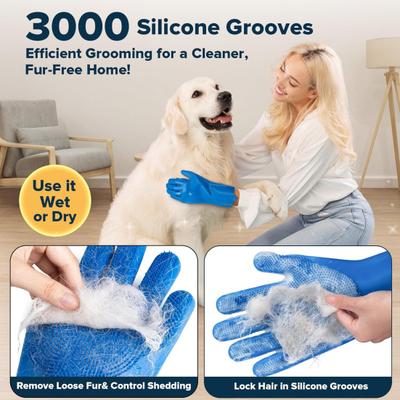 6Pcs/Set Dog Bath Grooming Kit Dog Washing Gloves Bath Brush Toothbrush Set Shampoo Shower Supplies for Dogs And Cats Bathing