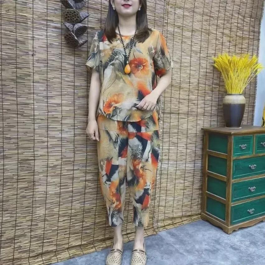 Women's Fashionable Summer Suit for 60 To 70-Year-Olds - Stylish, Comfortable & Cool Mother's Outfit