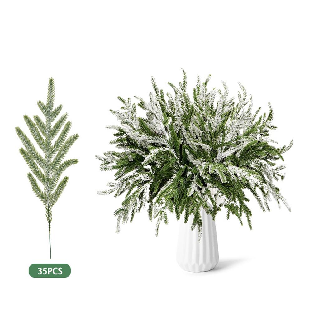 Norfolk Branches Red Berry Stems Artificial Christmas Picks Fake Needles With Holly Berries For Xmas Tree Filler Decorations Festival Holiday