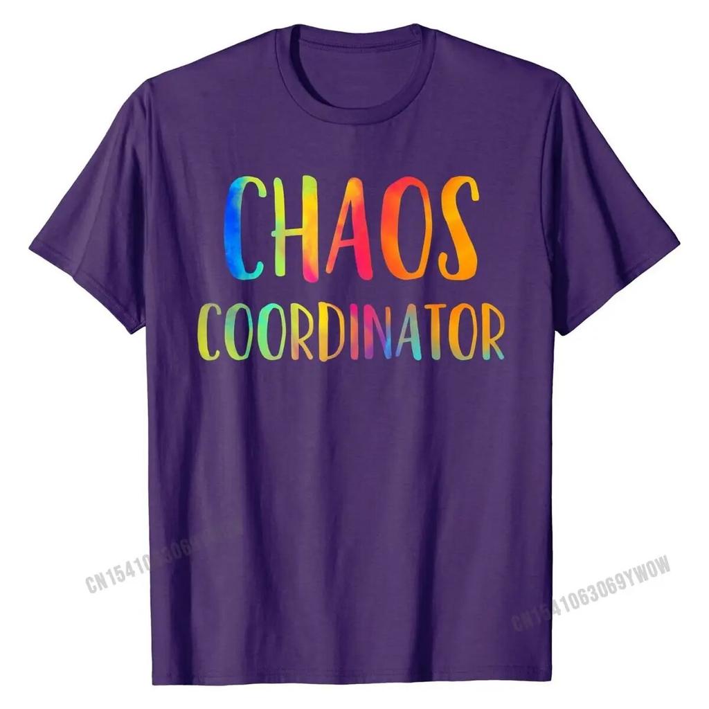 Chaos Coordinator Funny School Teacher Appreciation Gifts T-Shirt T Shirt Slim Fit Family Cotton Unisex Tshirts Party