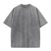 [230g Washed Oversized Distressed Drop Shoulder T-shirt] Cross-Border Trendy European & American Print.