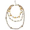 Pearl and Shell Beaded Long Necklace Vintage Three Layers Necklace Antique Necklace  Women Girls