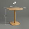 Dining Table, 70 X 70 Cm Kitchen Table for 4 People Made of Rubberwood for Kitchen, Dining Room, Natural