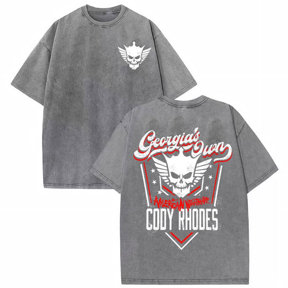 Cody Rhodes American Nightmare Vintage Washed Tee Shirt Unisex Women Casual Cotton Oversized Tshirt Harajuku Short Sleeve T Shirts