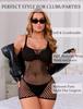 Womens Fishnet Bodysuit Shorts Style Sexy Mesh Teddy Lingerie One Piece Nightwear