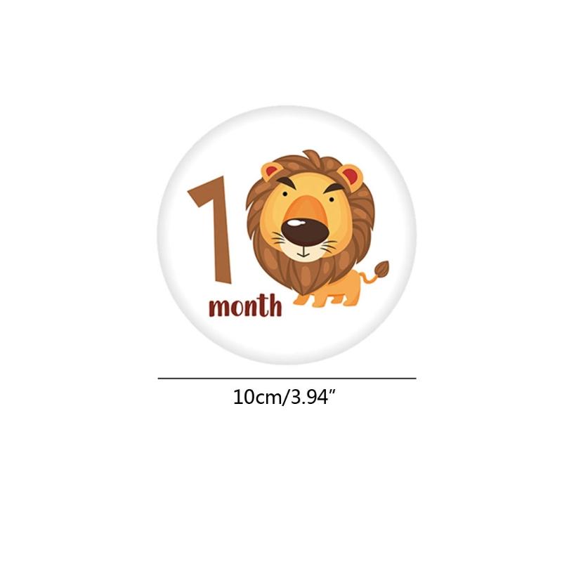 12 Pcs Monthly Stickers Baby Girls Boys Milestone Card Gender Track First Year Month