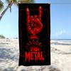 1 Pezzo Mano Gestuale Rock Heavy Metal Asciugamano da Spiaggia Microfibra Morbido Asciugatura Rapida Asciugamano da Bagno Per Appassionati di Musica Palestra Nuoto Esterno