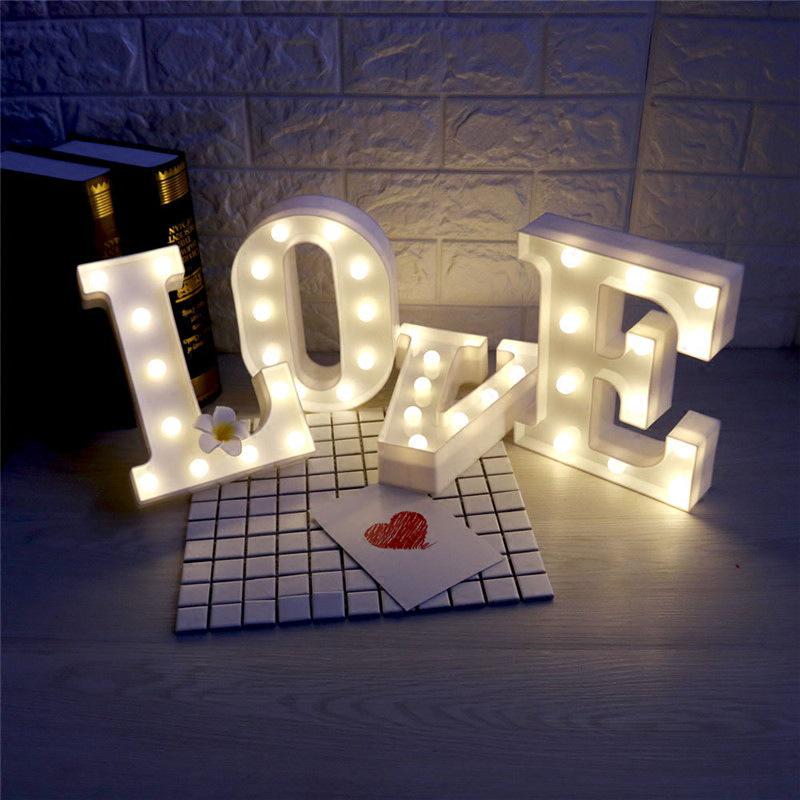 LED Marquee Letter Character Lights A - Z Alphabet Light Up Sign Decor