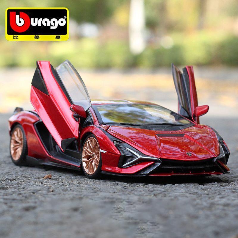 

Bburago 1:24 Lamborghini SIAN FKP37 Alloy Sport Car Diecast Metal Scale Model Car Static Collectibles Children Toy Vehicle Gift червоний