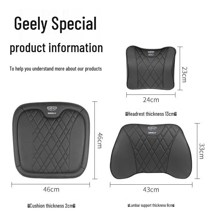 Fits Geely Headrests, Lumbar Supports, and Seat Cushions; Perfect for All Seasons.