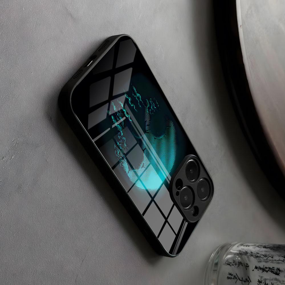 Occult Skull Black And White Phone Case Glass For IPhone17 Air 16 15 17 14 Pro Max 13 12 11 X XS XR Plus For Samsung S 25 24 23