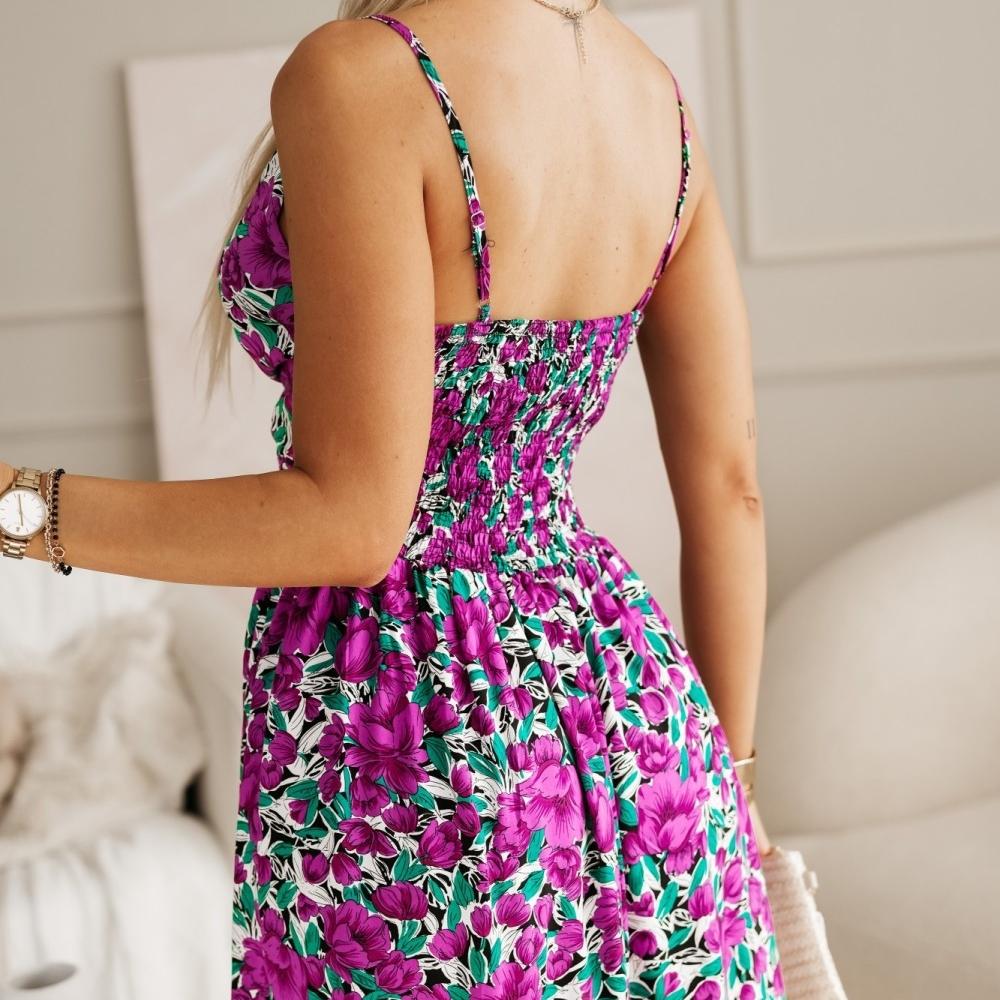 QICED Sexy Kleid mit V-Ausschnitt und Neckholder für Damen