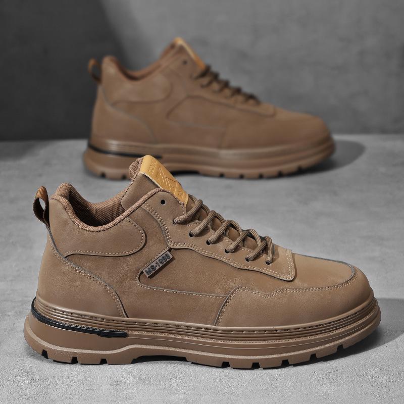 

Распродажа Мужские ретро кроссовки на толстой подошве с низким верхом - Универсальный британский стиль для повседневной и рабочей одежды. 43 коричневый