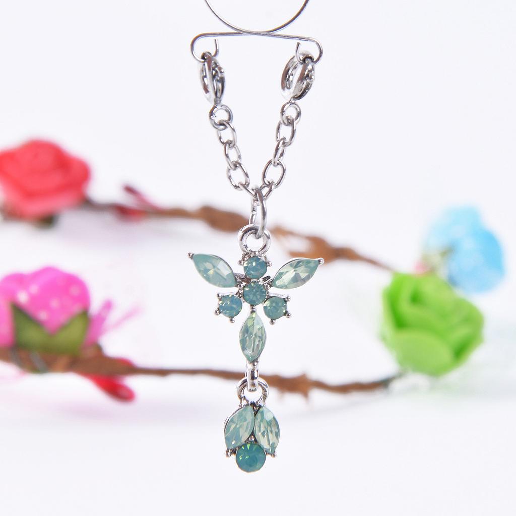 Menschlicher Punktionsschmuck Mode Persönlichkeit Vermiculit Schmetterling reguliert gefälschte Brustring-Accessoires