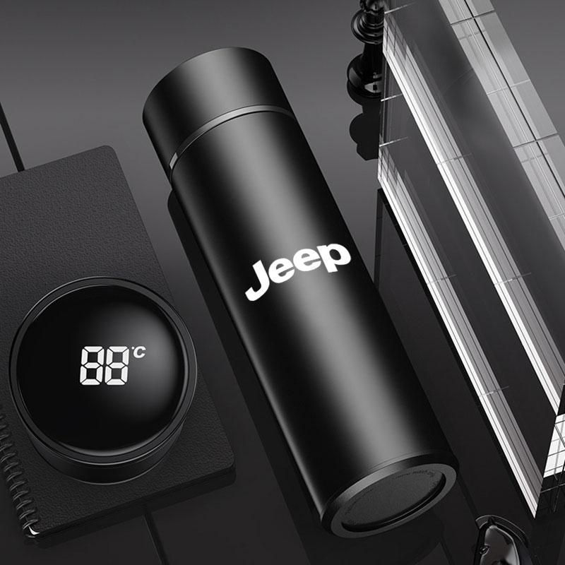 

Для автомобиля Jeep Умная кружка-термос с дисплеем температуры Изолированная бутылка Для Jeep Grand Cherokee wk2 Wrangler JK Ремешок Gladiator