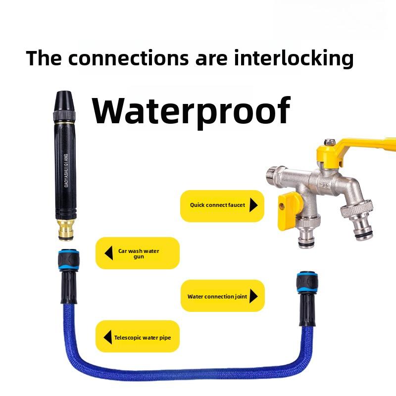 Multi Function High-Pressure Sprinkler Car Wash Flushing Garden Hose Tap Water Booster Adjustable Nozzle Gardening Tool