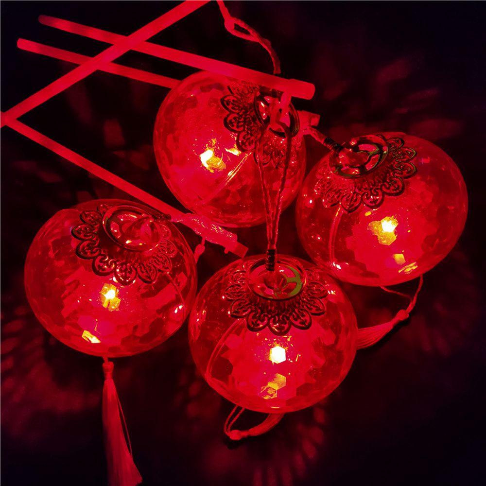 LED Luminous Party Decor Hand-Held Luminous Chinese Lantern Flower Light Lamp Glowing Lanterns