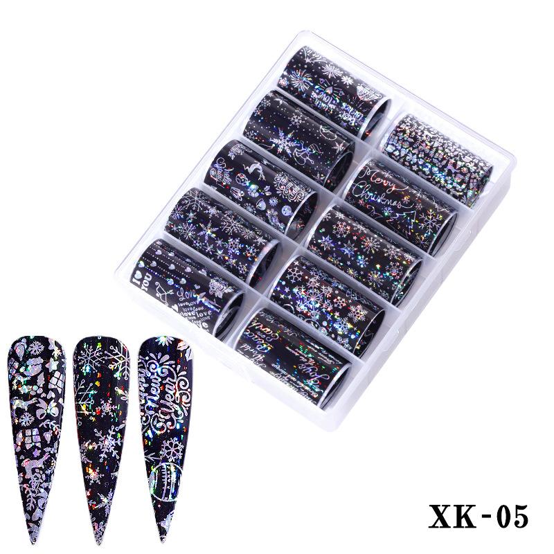 One Box Nail Art Supplies Transfer Sticker Starry Sky Paper Tibetan Colorful Laser Laser Nail Sticker