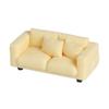 Miniature Couch Tiny Miniature Realistic Couch for 2-Seater Couch Furniture Mini Loveseat