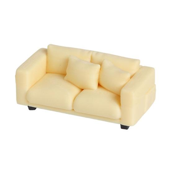 Miniature Couch Tiny Miniature Realistic Couch for 2-Seater Couch Furniture Mini Loveseat