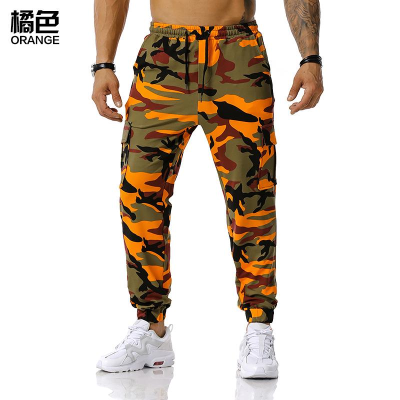 Autumn New Mens Camouflage Jogging Pants Multi-Pockets Outdoor Sport Sweatpants Running Training Casual Fitness Tracksuit Pants