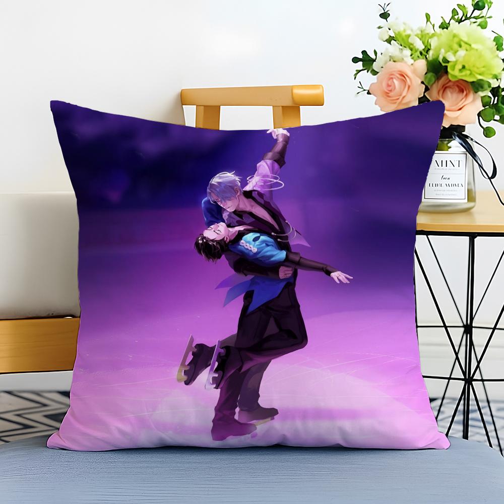Yuri on Ice Cushion Cover Washable Linen comfort Soft  for Sofa Bed Cozy Home Room Decor