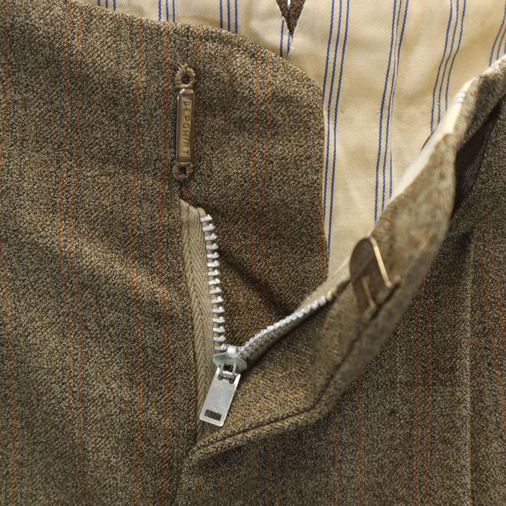 VINTAGE 60s 70s Slacks pants Brown Men's Used