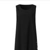 Women's Summer Fake Two Piece Swing Maxi Dress Casual Crew Neck Long Dress Hollow Flower Irregular Hem Sleeveless Tank Dress
