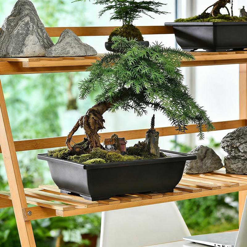 Plastic Bonsai Flowerpot Pots For Plants Planting Trays Breathable Home Garden Decor Outdoor Bonsai Pot Gardening Supplies