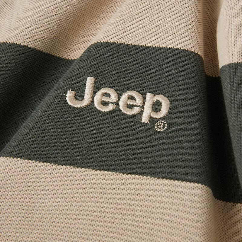 Jeep Men's Summer Striped Polo Shirt