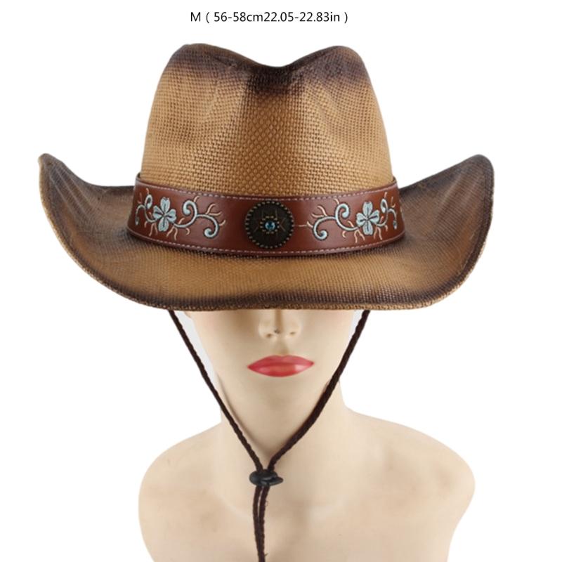 Stroh-Cowboyhut Bestickter Cowboyhut Überraschungsgeschenk für Freund