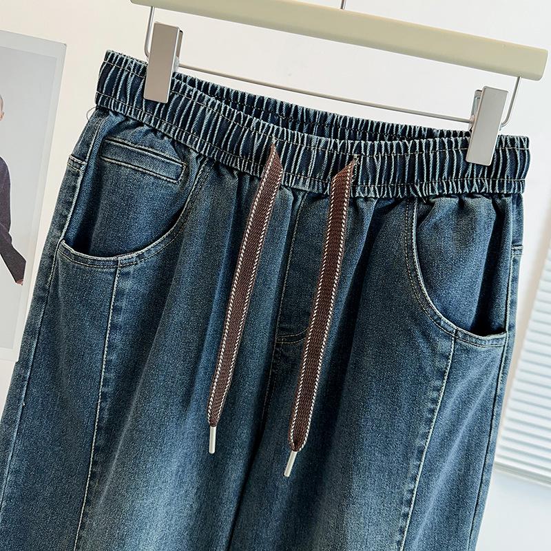 High-Quality Plus-Size Slimming Elastic Straight-Leg Pants for Women