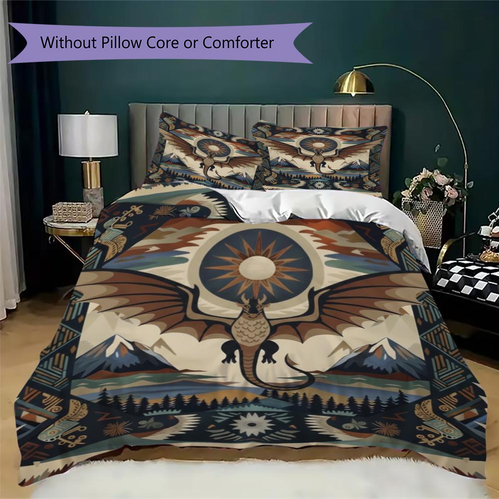 Tribalism Animal Pattern Bedding uilt Set uilt Cover Pillowcase Home Decoration Birthday Gift (1 * duvet cover + 2 * pillowcase  without core)74