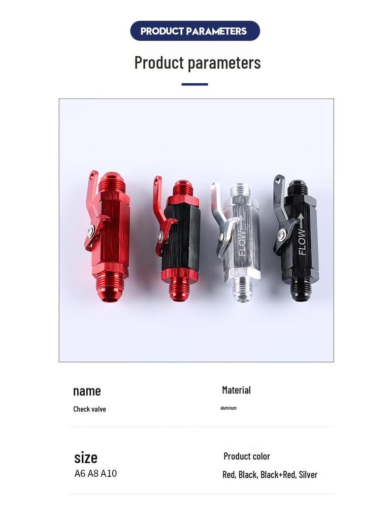 A6A8A10 One-Way Fuel Cut-Off & Air Check Valve