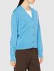 Mira Owen Size Size 1 Women's High-Gauge V-Neck Cardigan, 09WND231091, Blue,