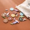 Baby Montessori Toys Kids Wooden Reward Jar Personalized Educational Accessories Reward Record Bottle Star Doughnut Slices Toys