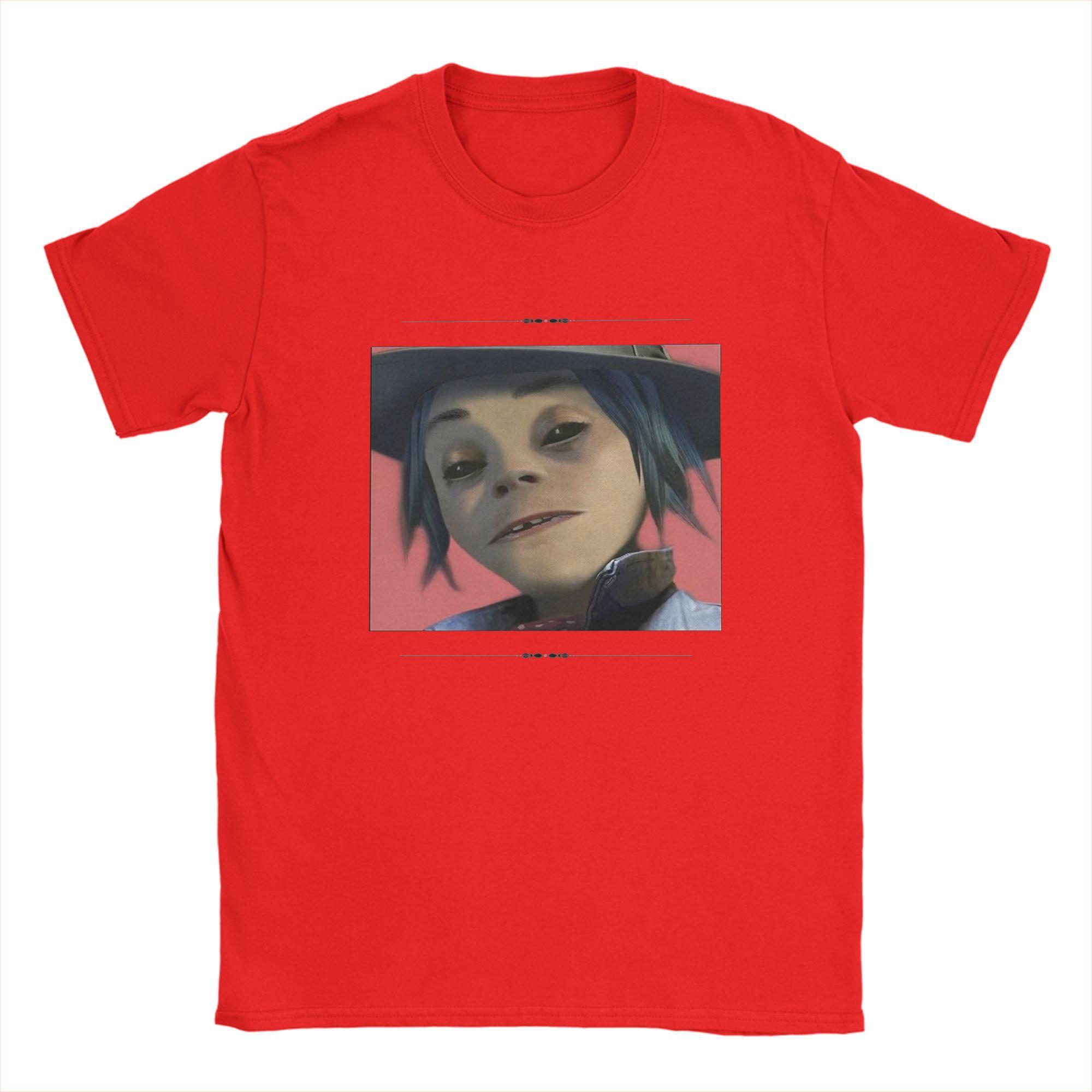 

Футболка для пары с Нудл из альбома Gorillaz, летняя, Y2K, забавная, дышащая, трендовая, оверсайз, повседневная одежда S