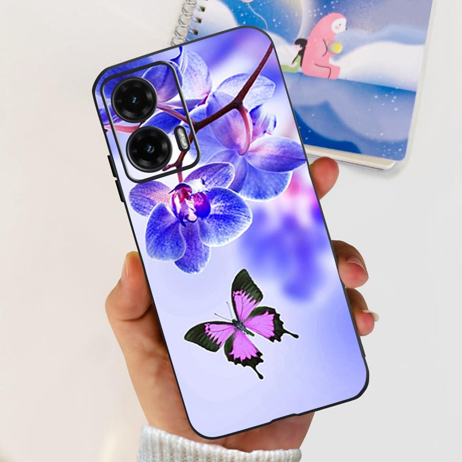 For Motorola Moto G35 5G Case 2024 Cute Cartoon Cat Butterfly Bumper Soft Silicone Phone Cases For MotoG35 G 35 Protective Cover