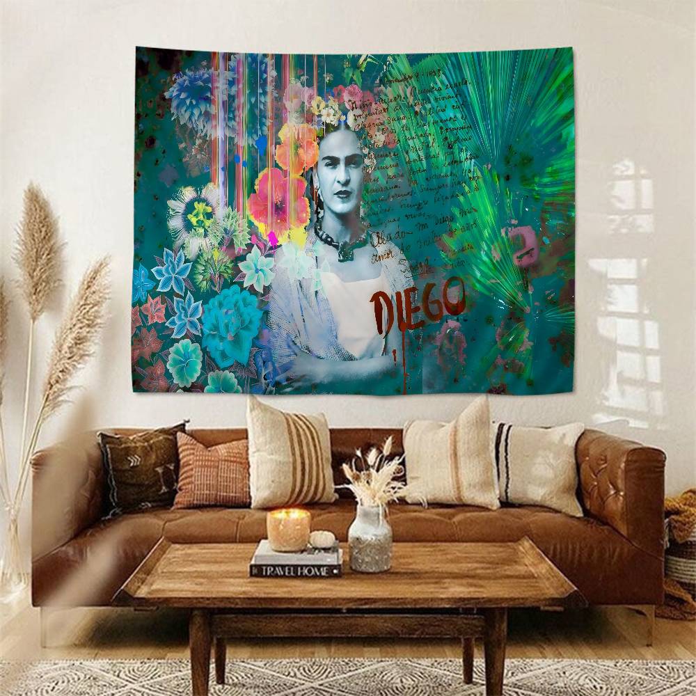 FFrida KKahlo Hanging Bohemian Tapestry Bohemian Wall Tapestries Mandala Kawaii Room Decor
