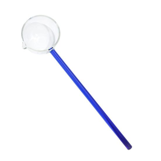 

Handmade Glass Long Handle Spoon for Cooking Heat-Resistant Kitchen Utensil for Stirring Serving Scooping Unique Gift for Home Chefs D