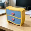 DollHouse Cabinet, Miniature Drawer Cabinet, Simulation DIY Scene Model Decor, Decorative Storage Dresser for Dollhouse Furniture Pretend Play Props