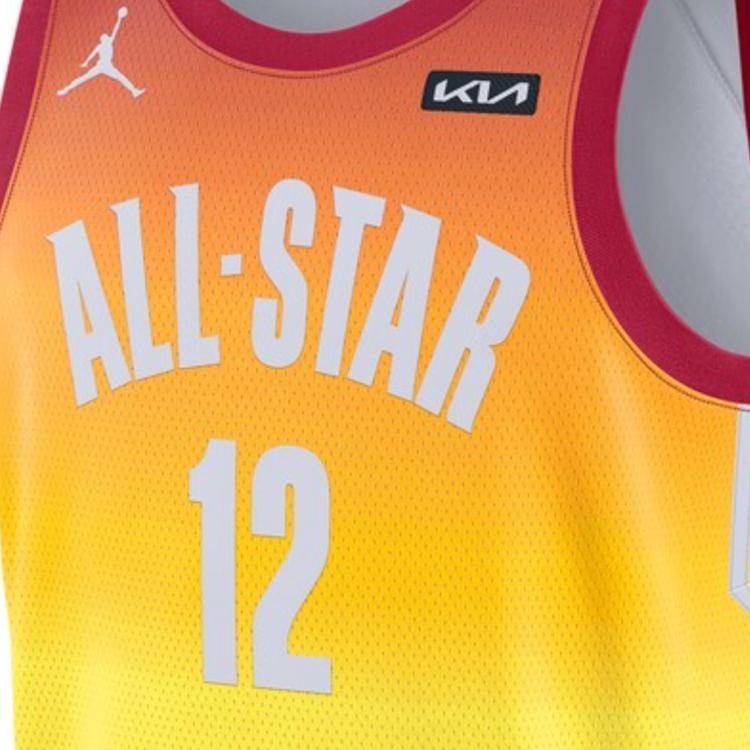 Jordan NBA 2023 All-Star Ja Morant No. 12 Patchwork Basketball Jersey Men Sportswear Orange DX6332-616