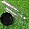 Transparent Pickleball Storage Box With Lid Cylindrical Empty Ball Holder Pickleball Tube Barrel Badminton Baseball Tennis