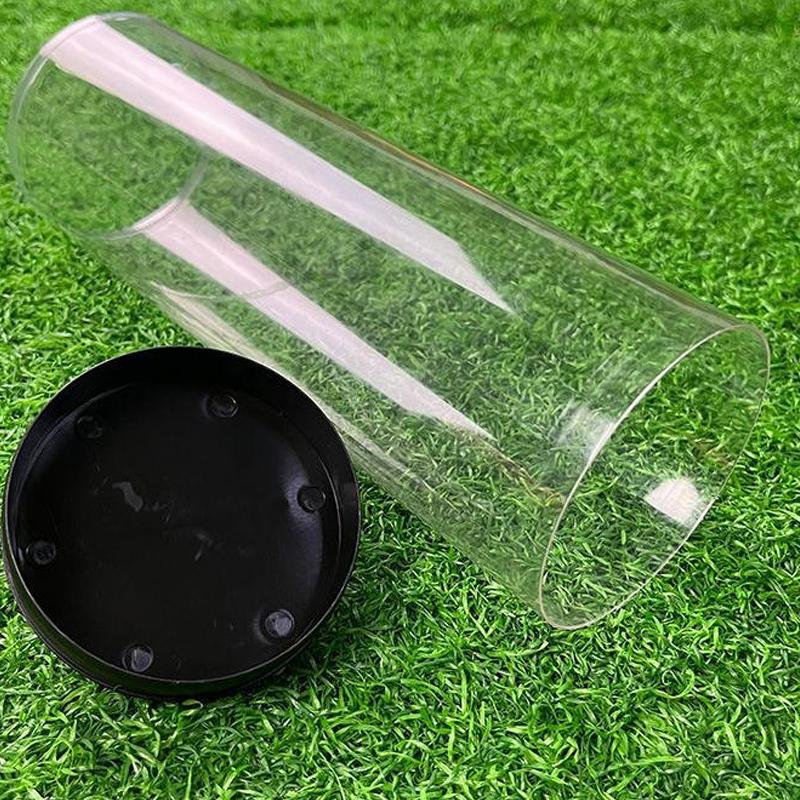 Transparent Pickleball Storage Box With Lid Cylindrical Empty Ball Holder Pickleball Tube Barrel Badminton Baseball Tennis