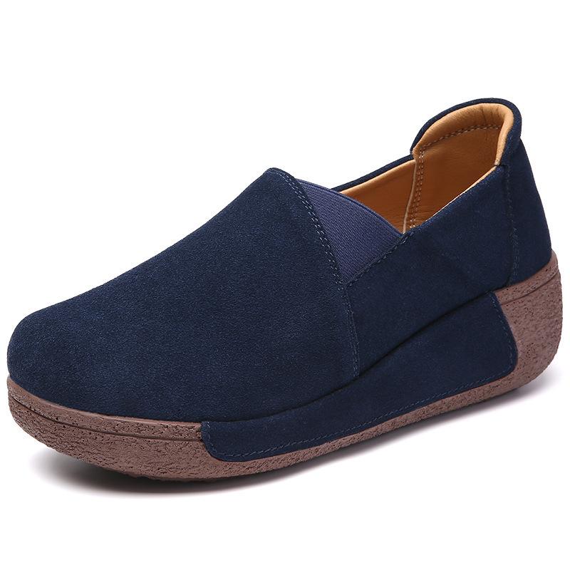 Damen Ballerinas Bequeme Sportliche Freizeitschuhe Leicht Rutschfest Abriebfest Walking Slipper Plateau Mokassins