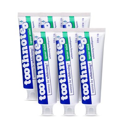 Toothnote Whitening Toothpaste Spearmint Flavor, 100g, 6 Pieces