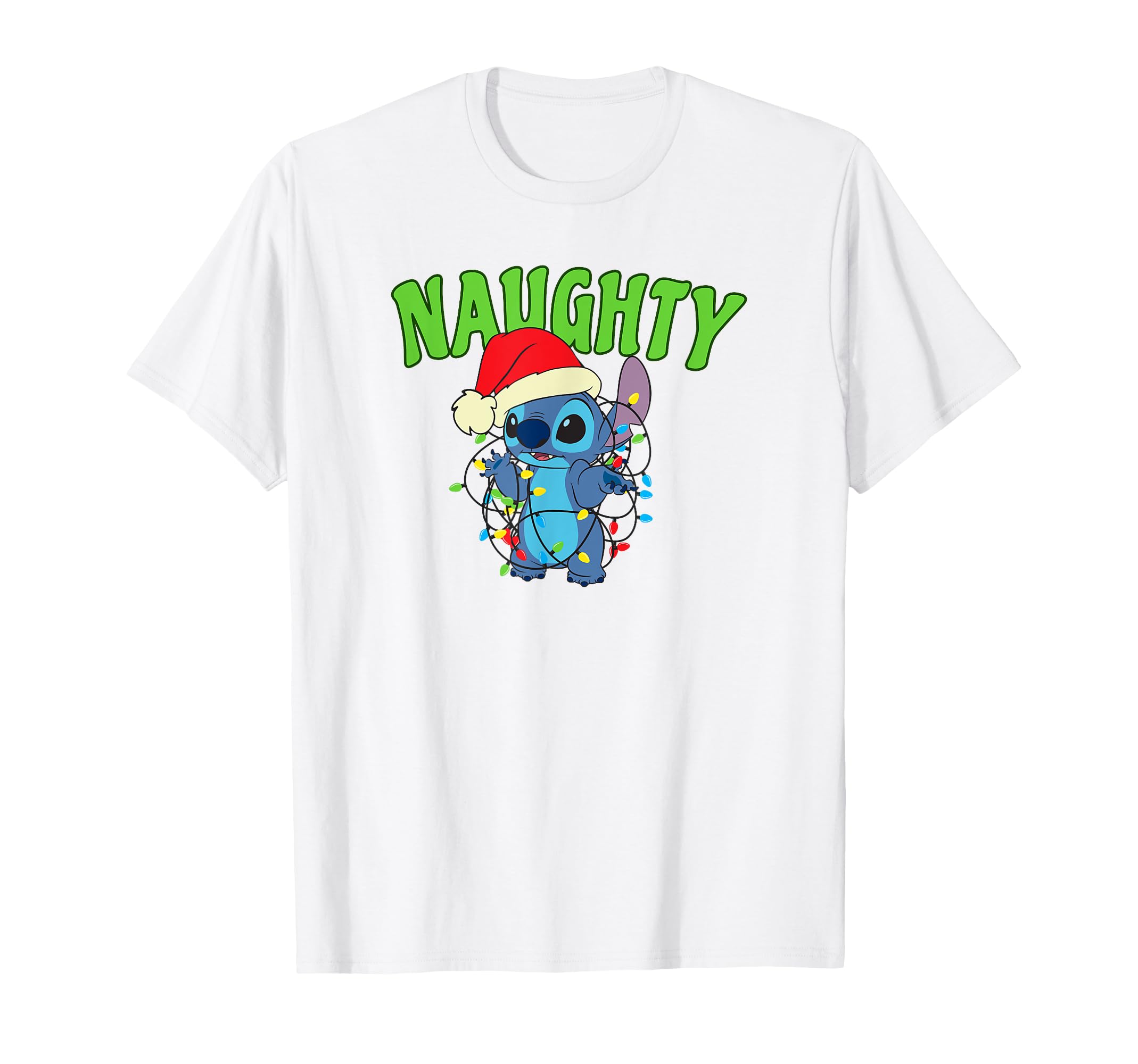 

Disney Lilo Stitch Christmas Naughty Stitch & T-Shirt белый