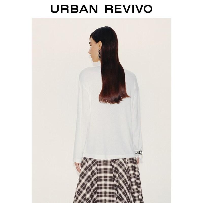 UR2026 Women's Irregular Twist Long Sleeve T-Shirt