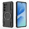 For Infinix Hot 60 4G Magnetic Case Butterfly Armor Hollow Heat Dissipation PC+TPU Phone Cover