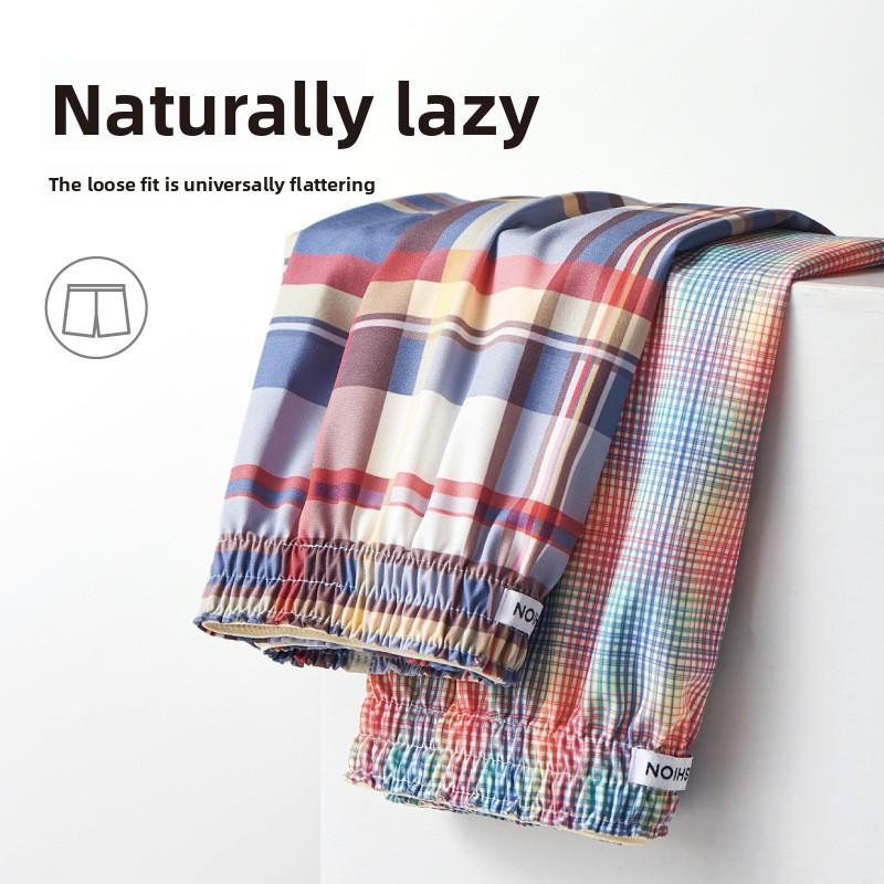 Men's Spring and Summer Casual Fashion Plingham Printed Loose Flat Angle Underwear